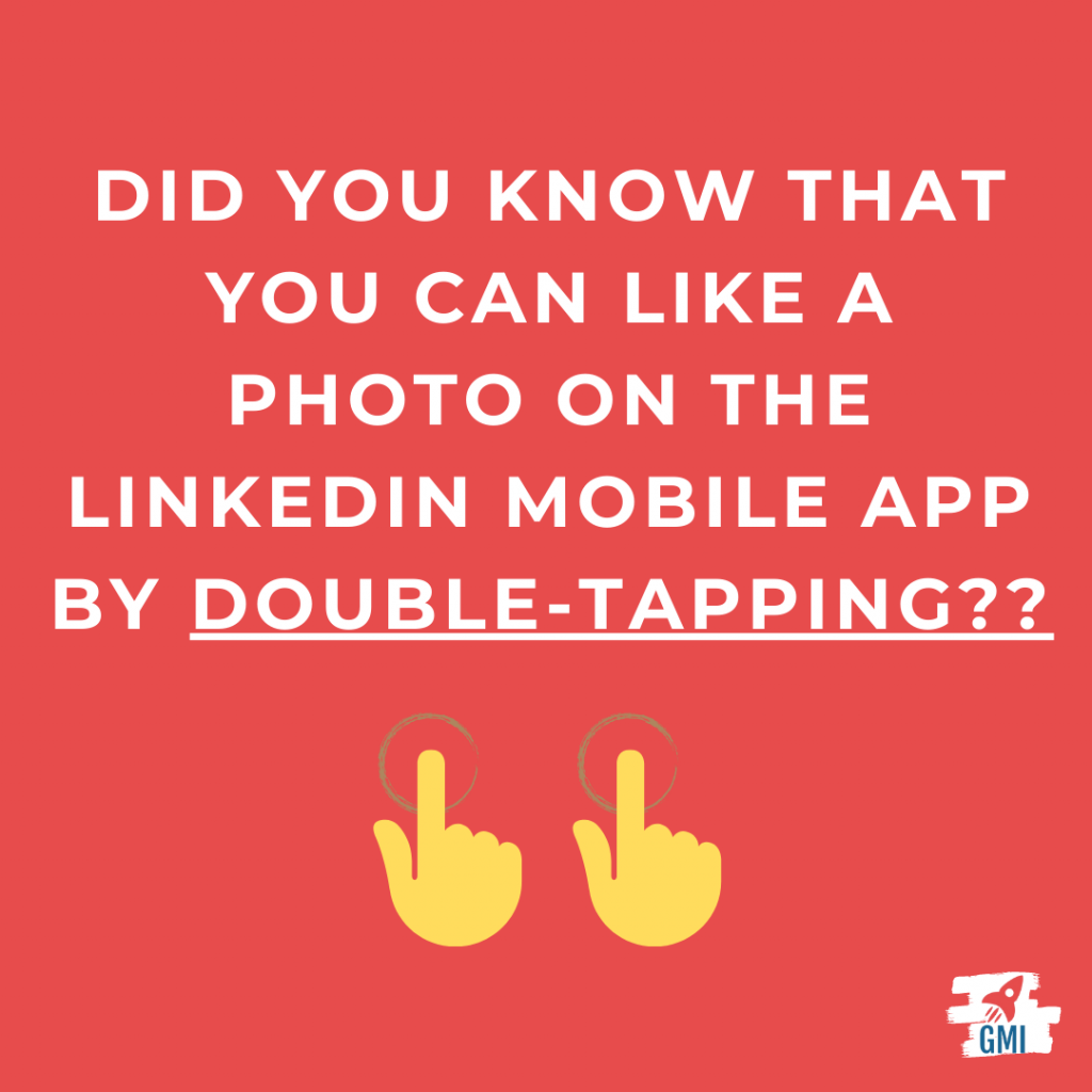 linkedin mobile app double tap